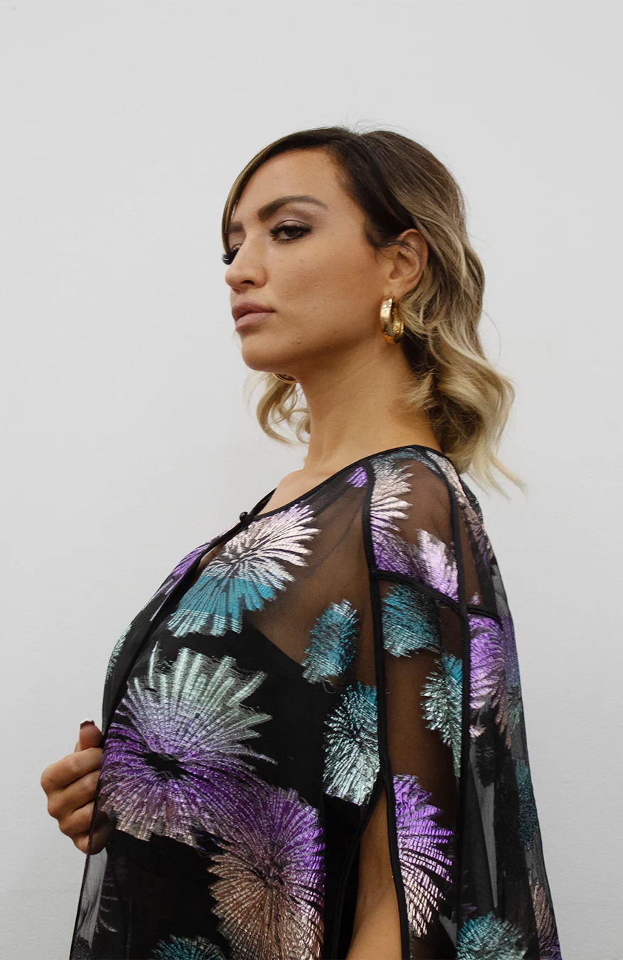 Abito corto con Cappa - Fabiana Ferri 30084 - Image 3