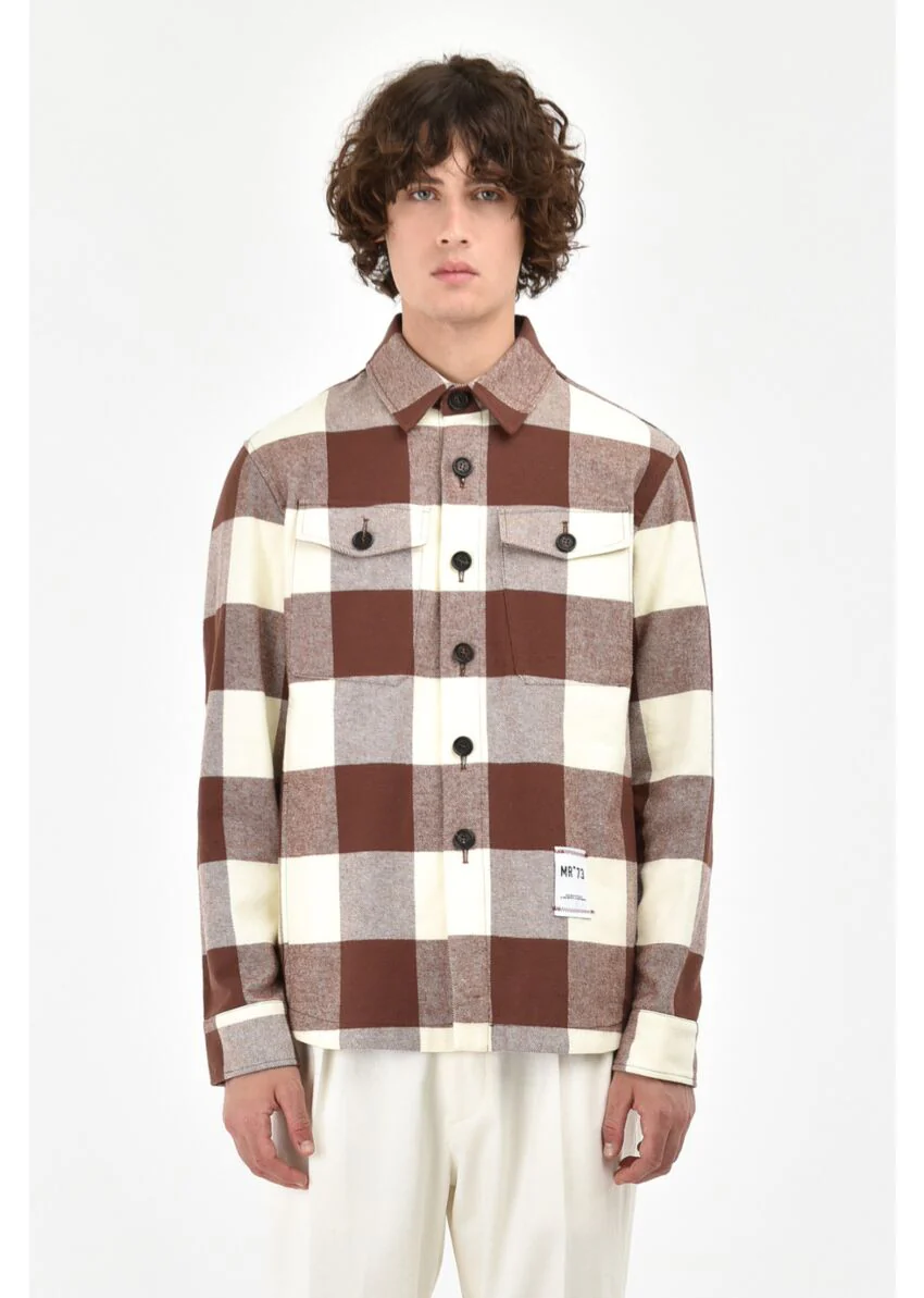 Overshirt macro damier in cotone - Manuel Ritz - Image 3