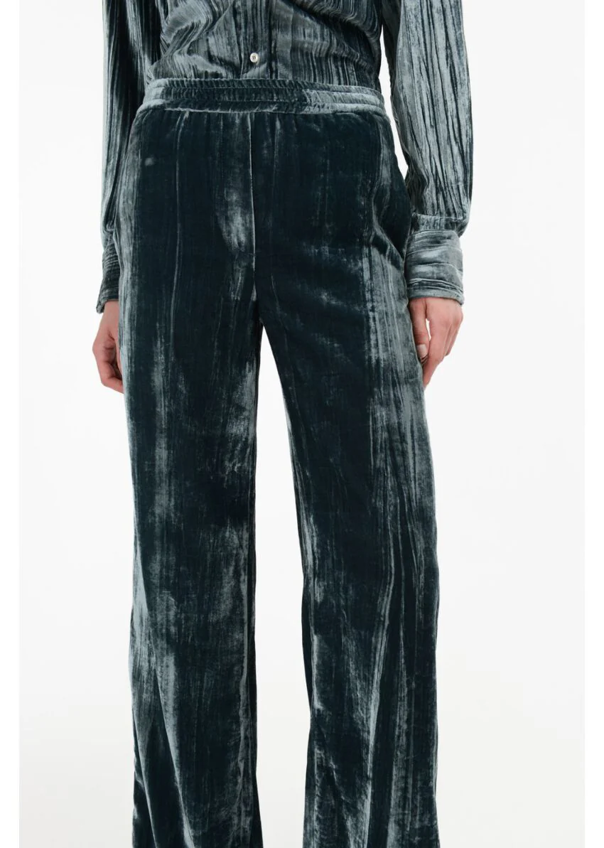 Pantalone coulisse velluto plissè verticale - Manuel Ritz - Image 3